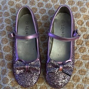 Lily & Dan Kids Sparkly Purple Dress Shoes